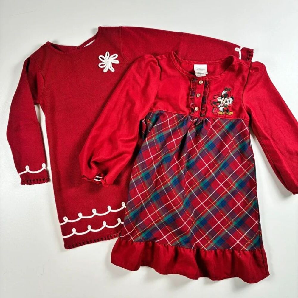 Holiday Dress Bundle Size 4/4T Disney Christmas